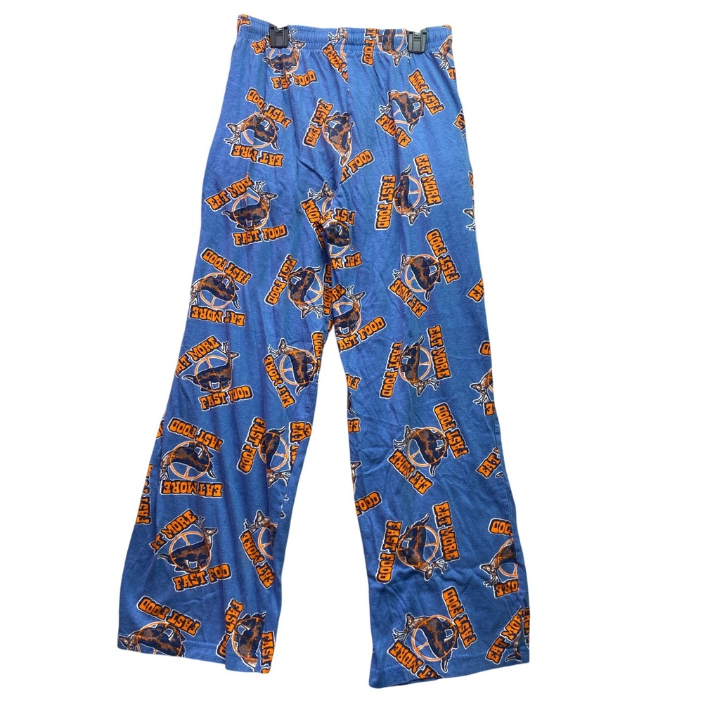 Buck Hunting Pants Boys Large Funny Spell Out Pajama Lounge‎ Comfy AOP Sleepwear